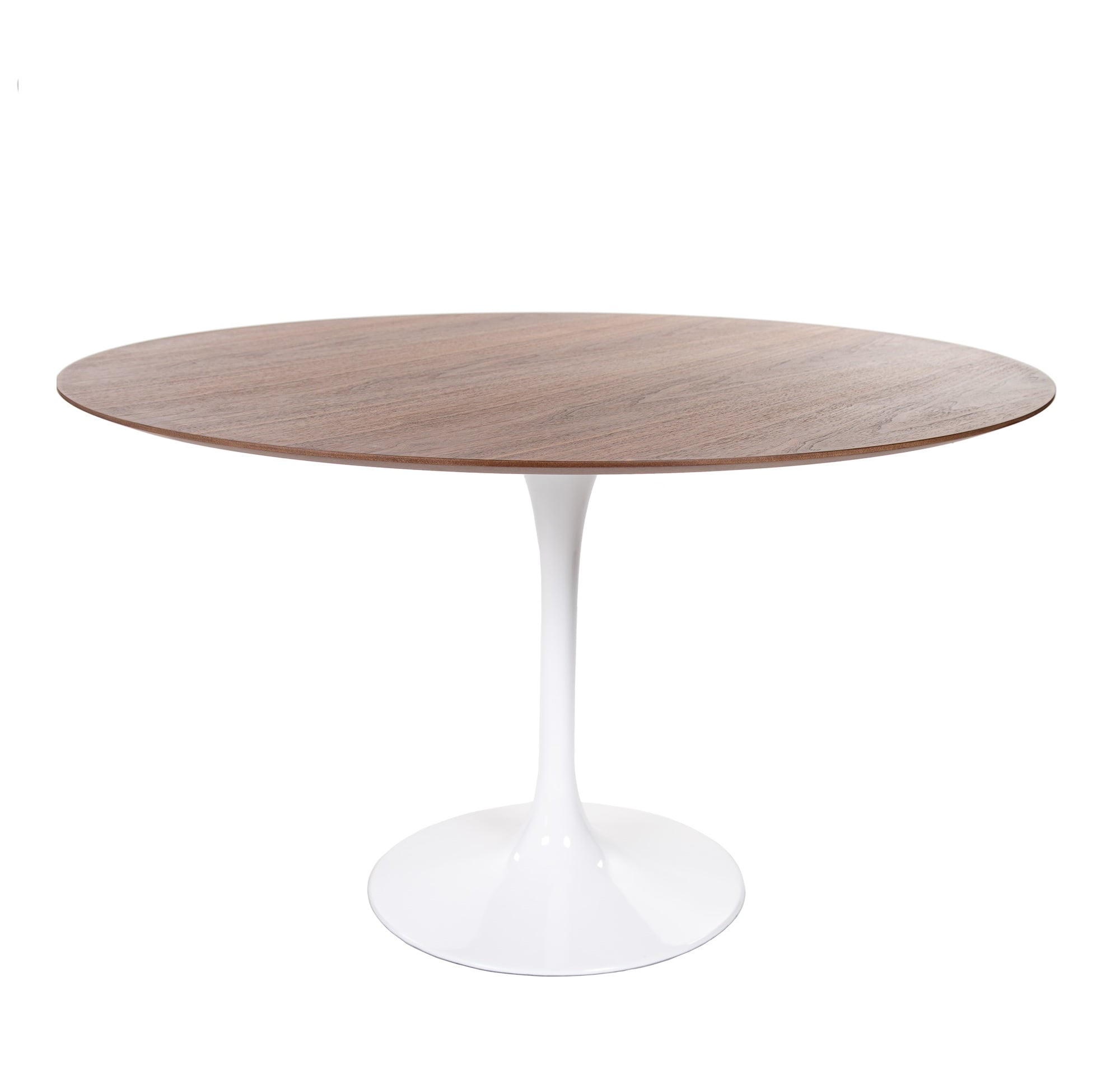 Eero Saarinen style, Stół jadalny Tulipan Stół 120cm Top orzech Podstawa biały