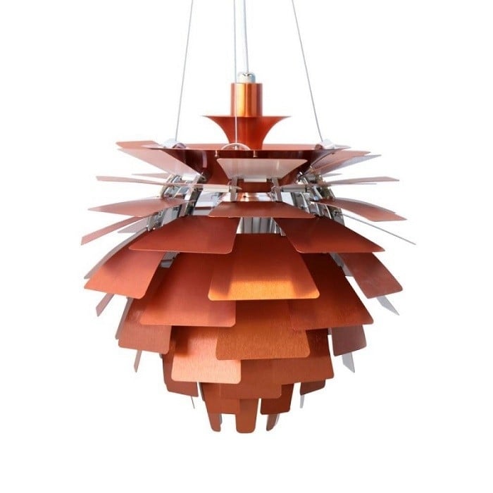 Poul Henningsen style, Lampy wiszące Lampa karczocha 48cm miedź czerwona