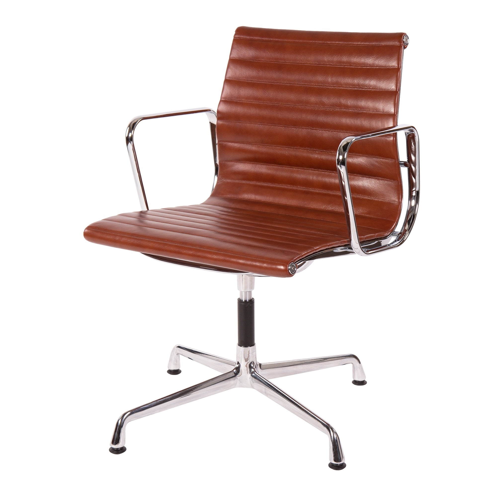 Charles Eames style, Krzesło konferencyjne EA108 Skóra antyk