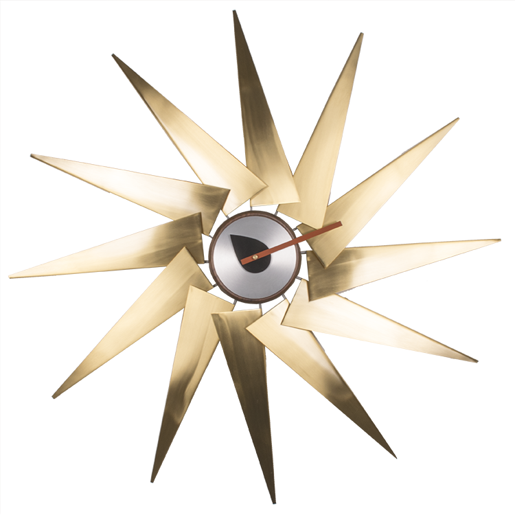 George Nelson style, Zegar ścienny Windmill clock metal
