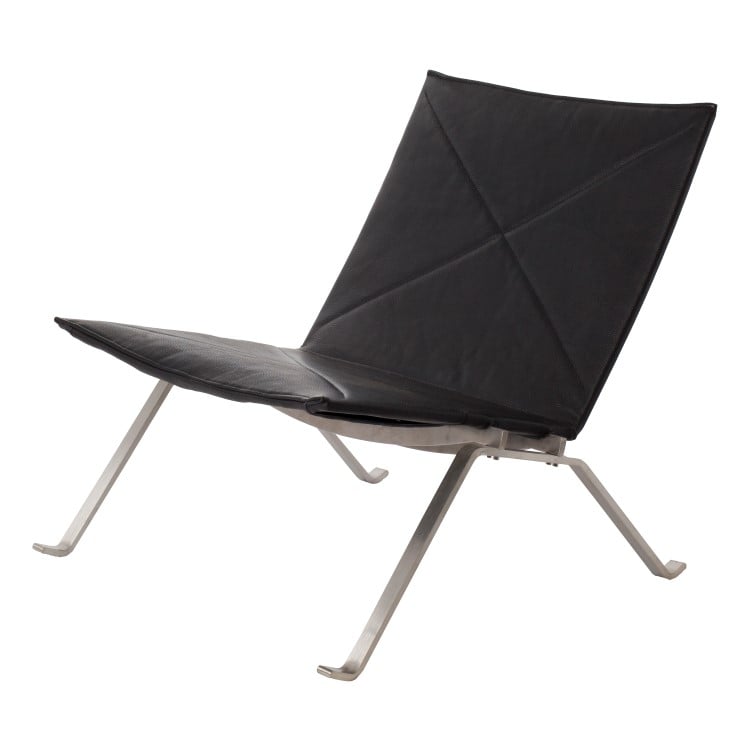 Poul Kjaerholm style, Lounge krzesło PK22 czarny