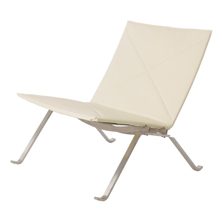 Poul Kjaerholm style, Lounge krzesło PK22 kości słoniowej