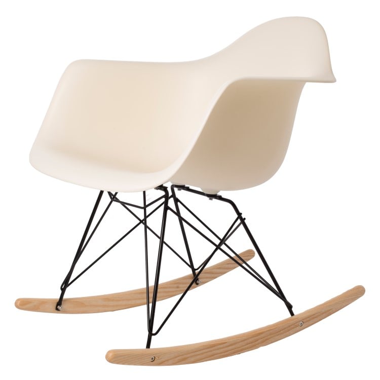 Charles Eames style, Bujane RAR Czarna rama Krem PP