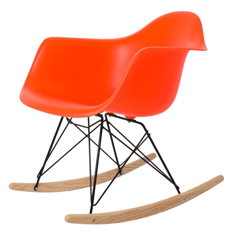 Charles Eames style, Bujane RAR PP pomarańczowy neon