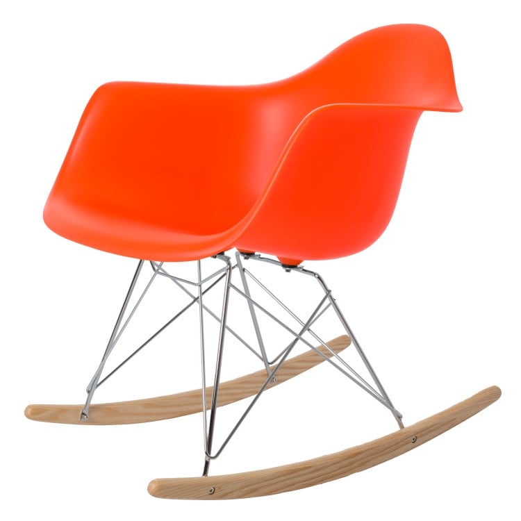 Charles Eames style, Bujane RAR PP pomarańczowy neon