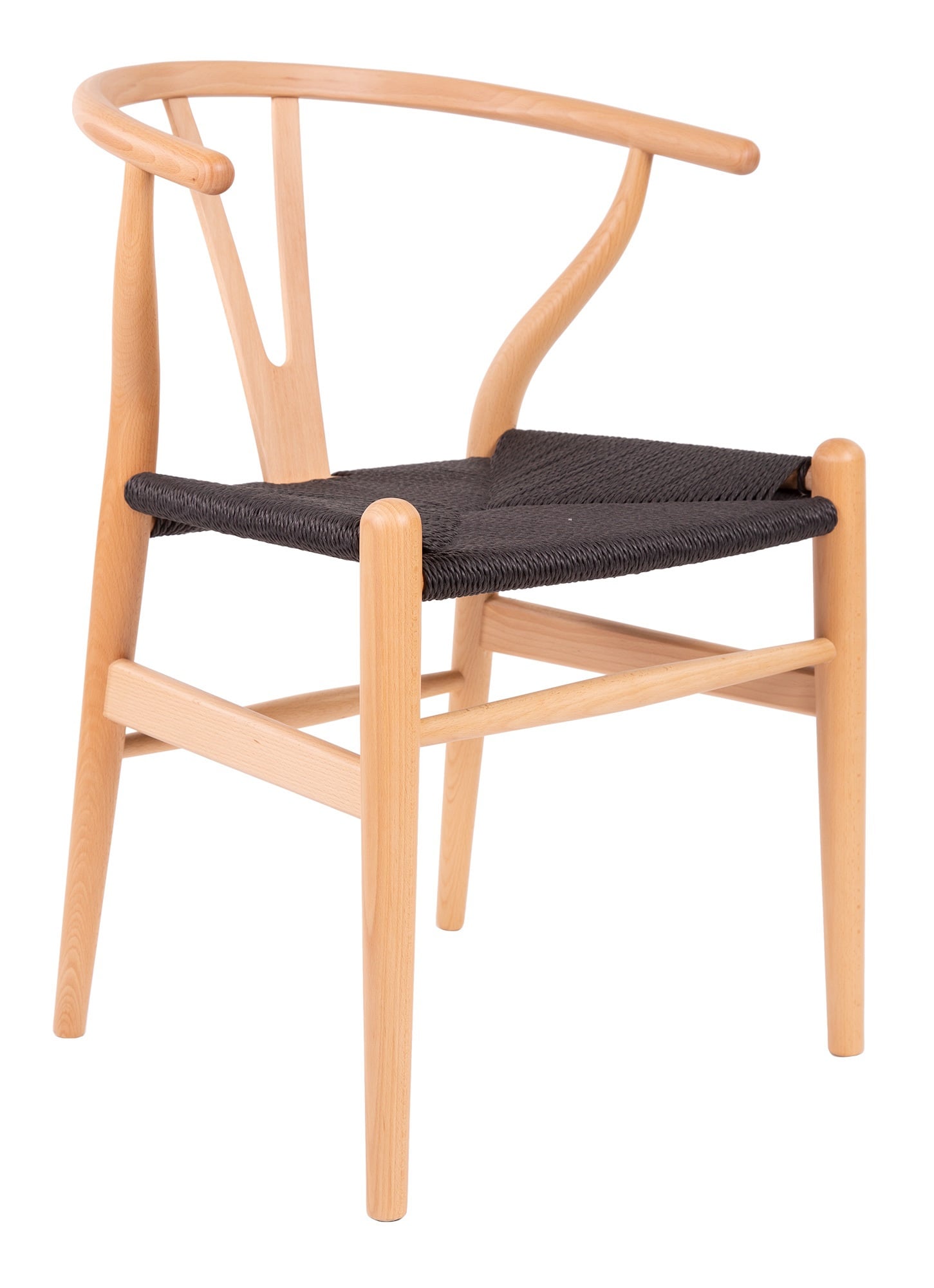 Wegner style, Jadalnia krzesło Y-chair wishbone CH24 naturel czarny