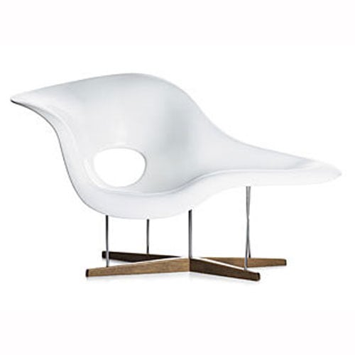 Charles Eames style, Lounge krzesło Krzesło La Chaise biały