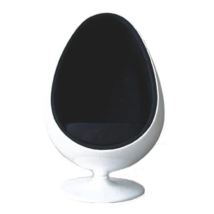 Eero Aarnio style, Lounge krzesło Egg pod chair czarny