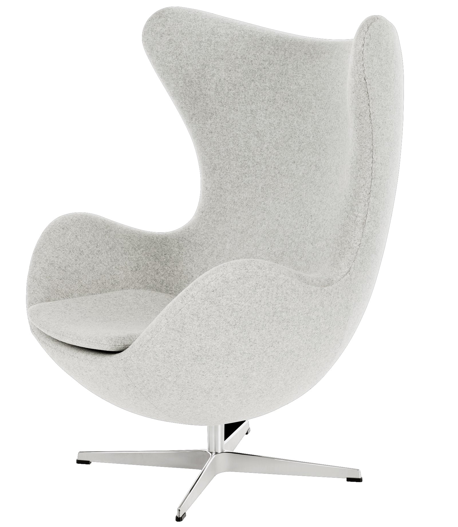 Arne Jacobsen style, Lounge krzesło Egg miejsc Kasjmier jasnoszary