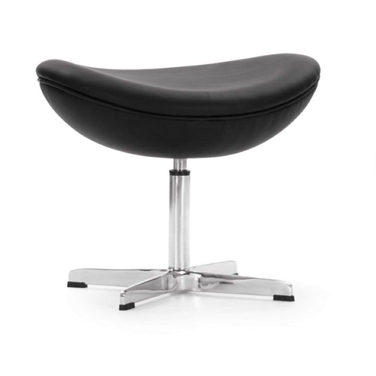 Arne Jacobsen style, Podnóżek Egg miejsc Skóra czarny