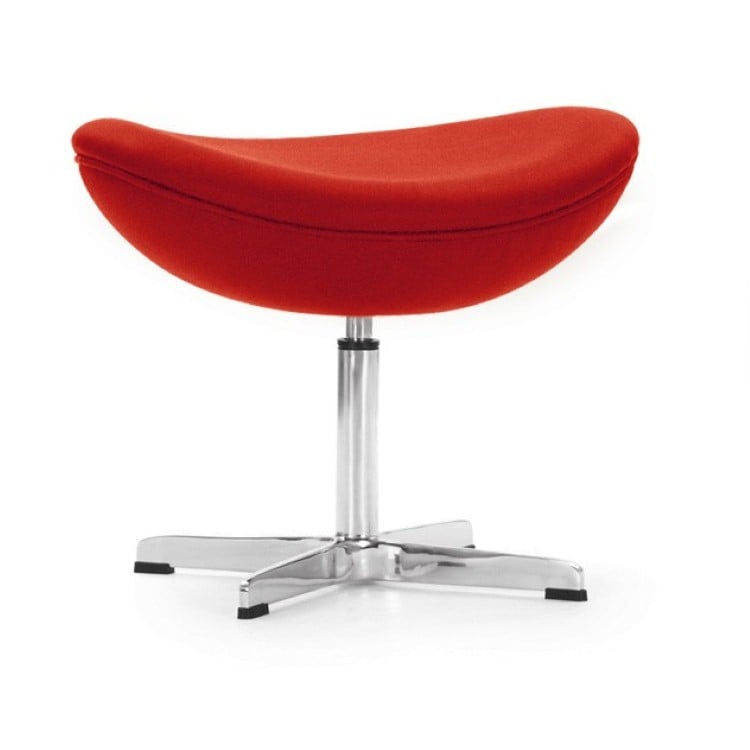 Arne Jacobsen style, Podnóżek Egg miejsc Kasjmier czerwony