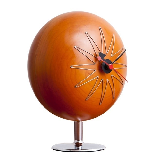 George Nelson style, Zegar stołowy Pill clock Orzech