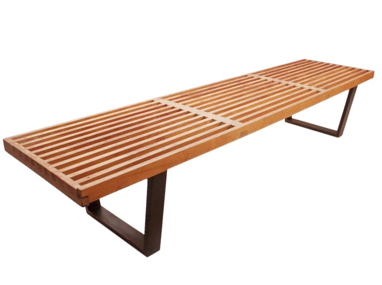 George Nelson style, Bank Nelson Bench Orzech 183cm