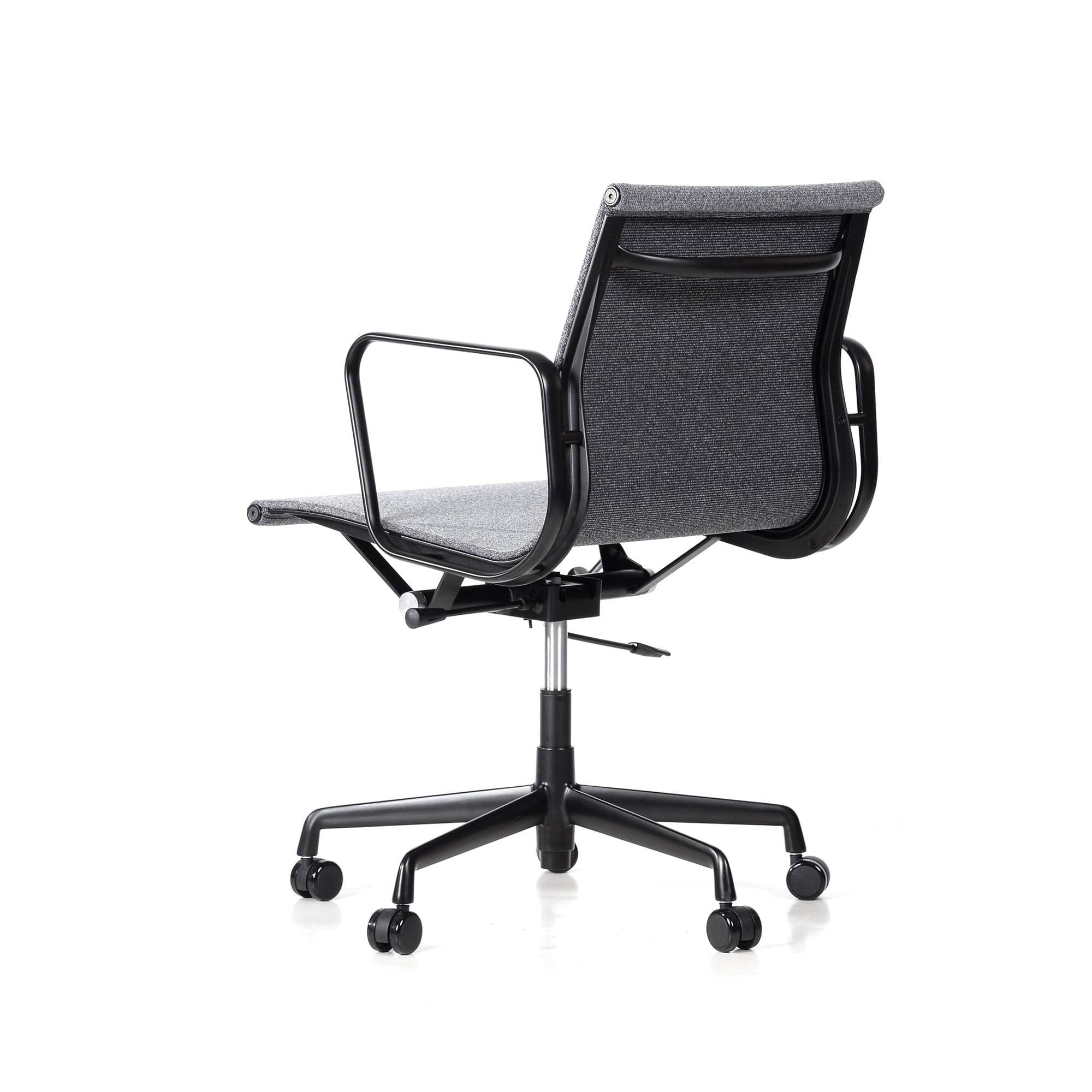Charles Eames style, Krzesło biurowe EA117 Fabric Mesh black base ciemno szary