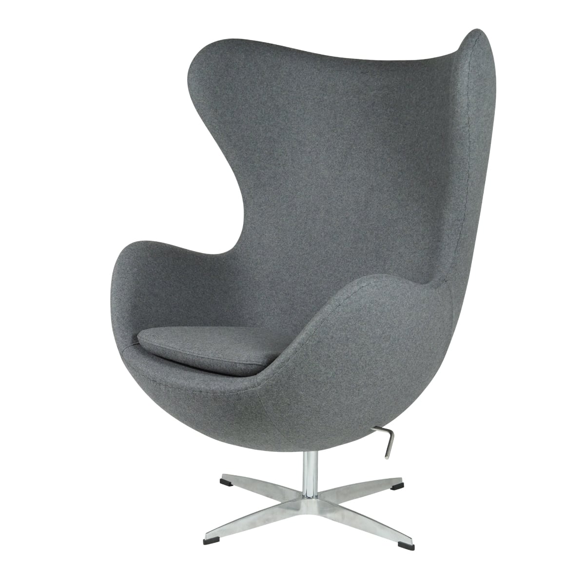 Arne Jacobsen style, Lounge krzesło Egg miejsc Kasjmier szary