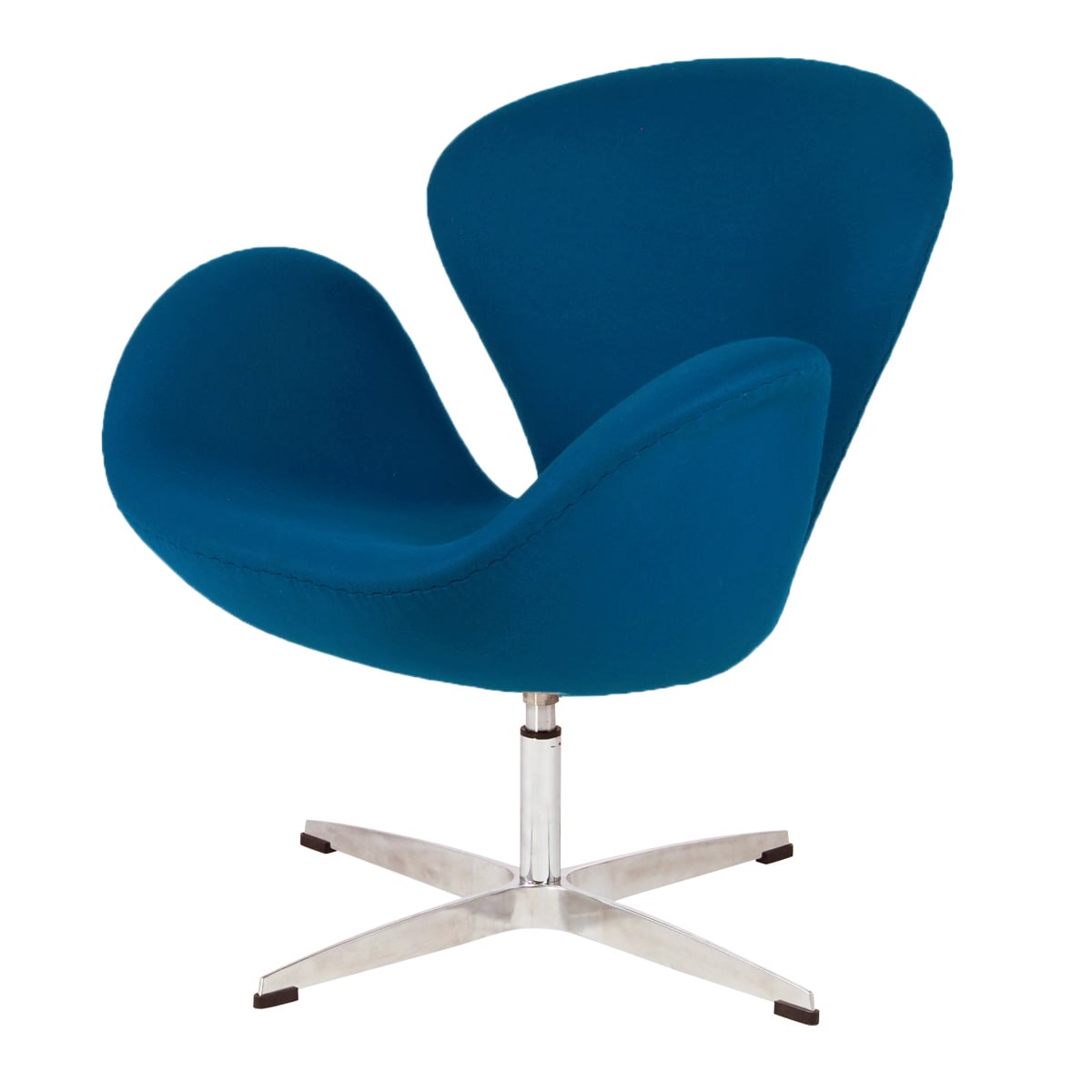 Arne Jacobsen style, Lounge krzesło Swan Kaszmir niebieski