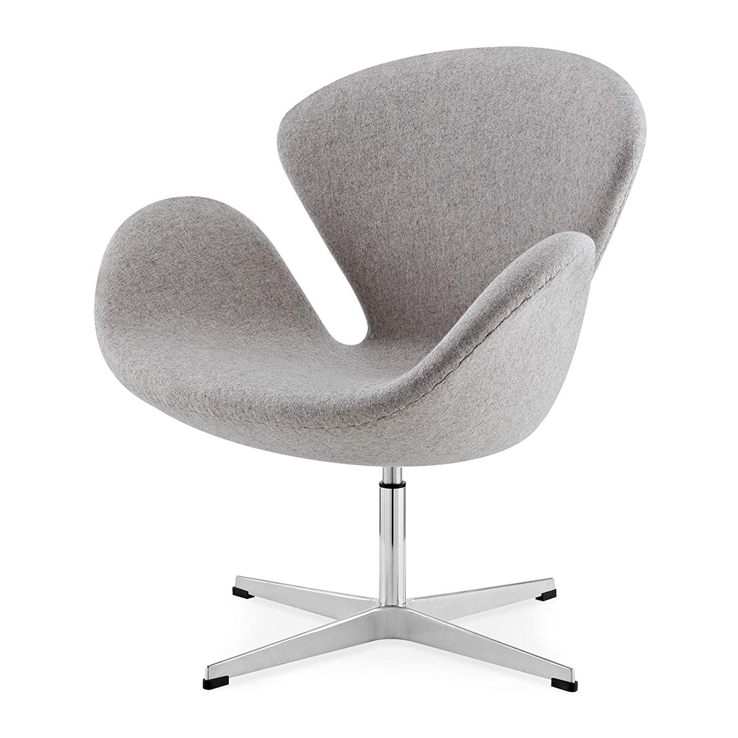Arne Jacobsen style, Lounge krzesło Swan Kaszmir jasnoszary