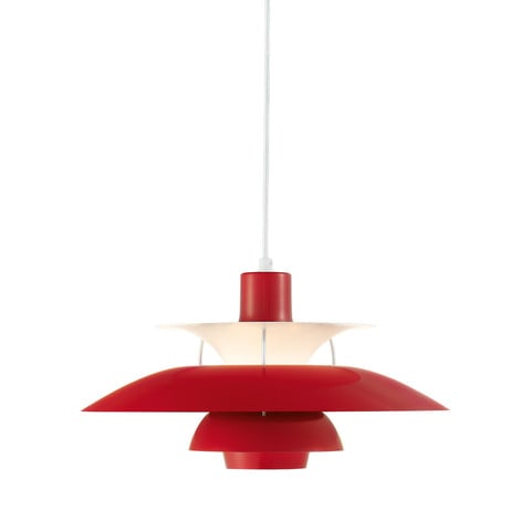 Poul Henningsen style, Lampy wiszące DPH50 czerwony