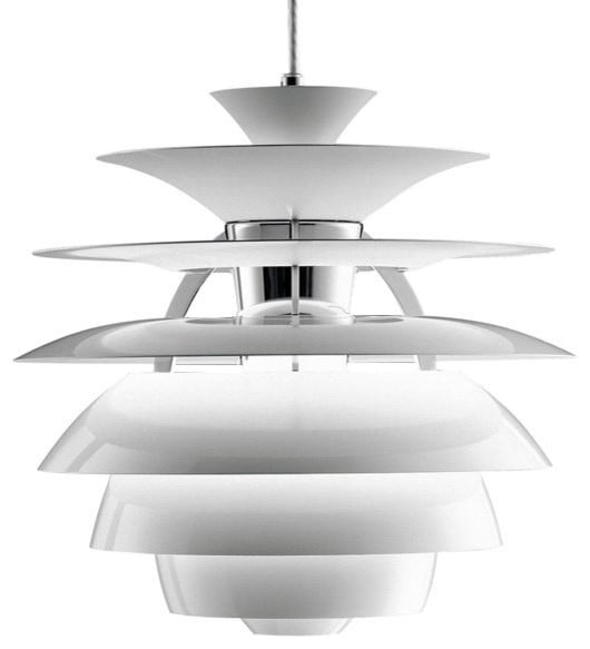 Poul Henningsen style, Lampy wiszące Snowball biały