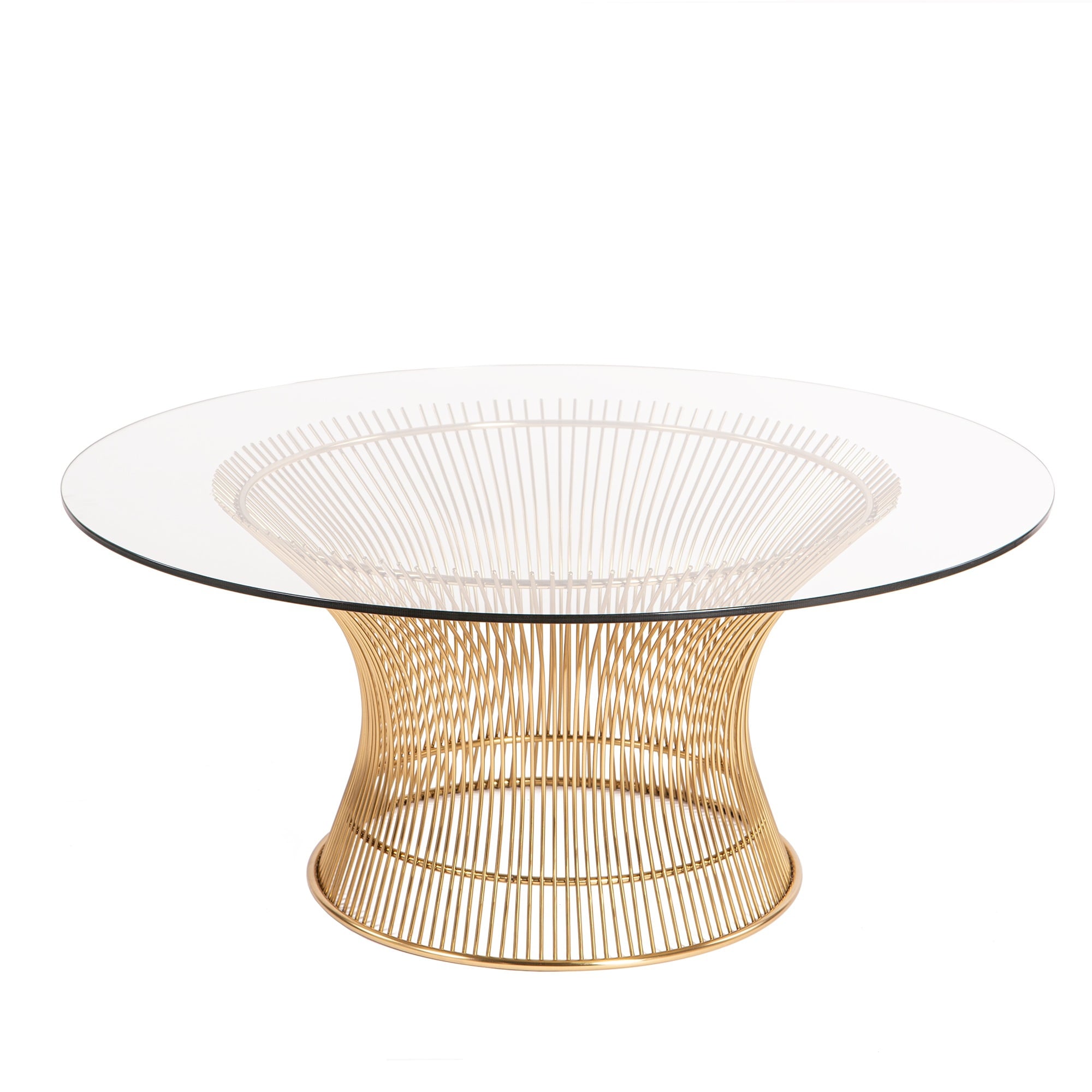 Warren Platner style, Stolik Wire tabela Złoto