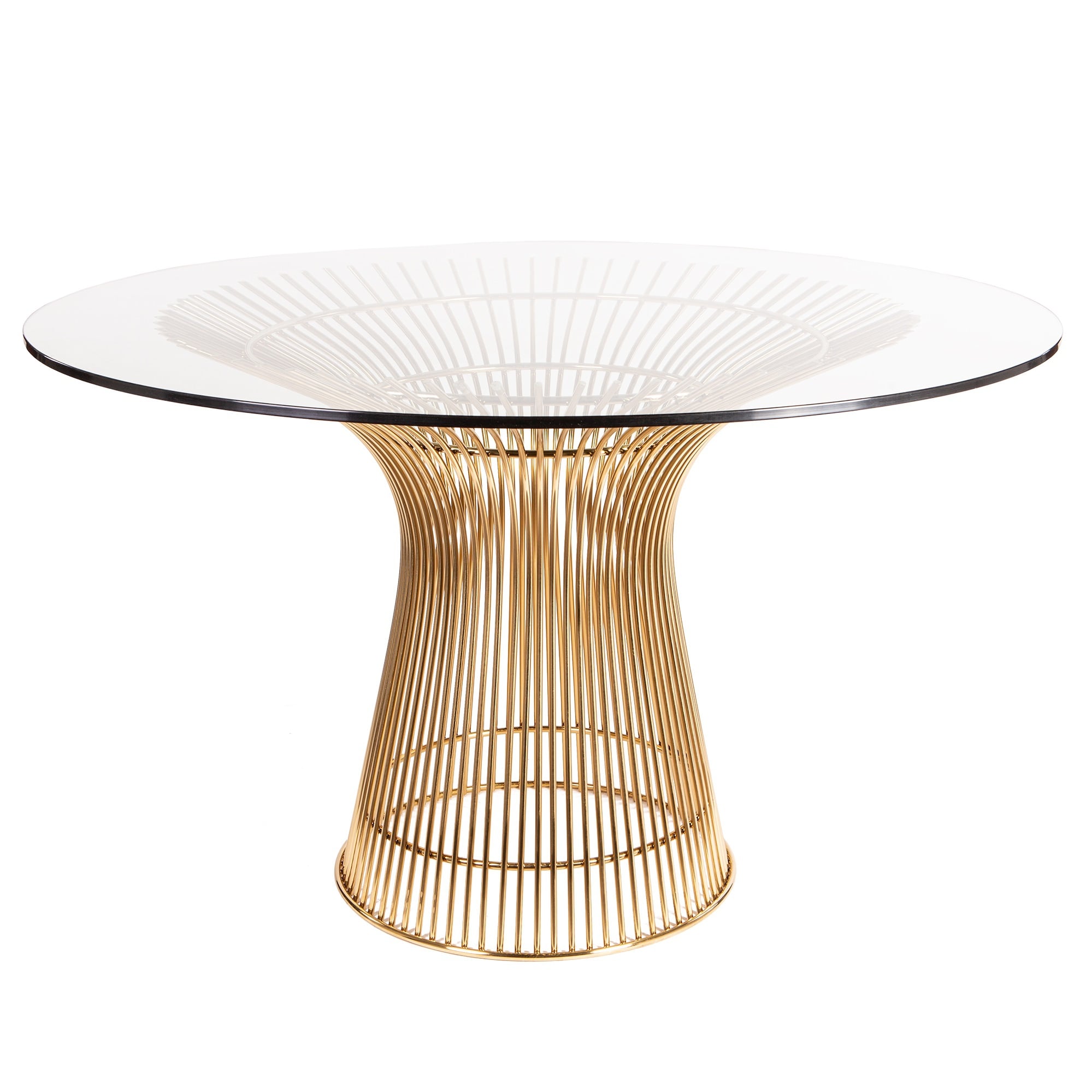 Warren Platner style, Stół jadalny Wire tabela diameter 120cm gold