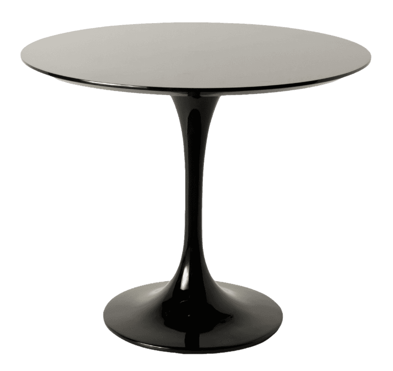 Eero Saarinen style, Stół jadalny Tulipan Stół 80cm Czarny (błyszczący)