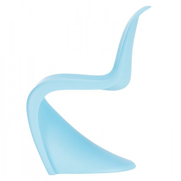Verner Panton style, Jadalnia krzesło Krzesło Panton lśniący Jasnoniebieski