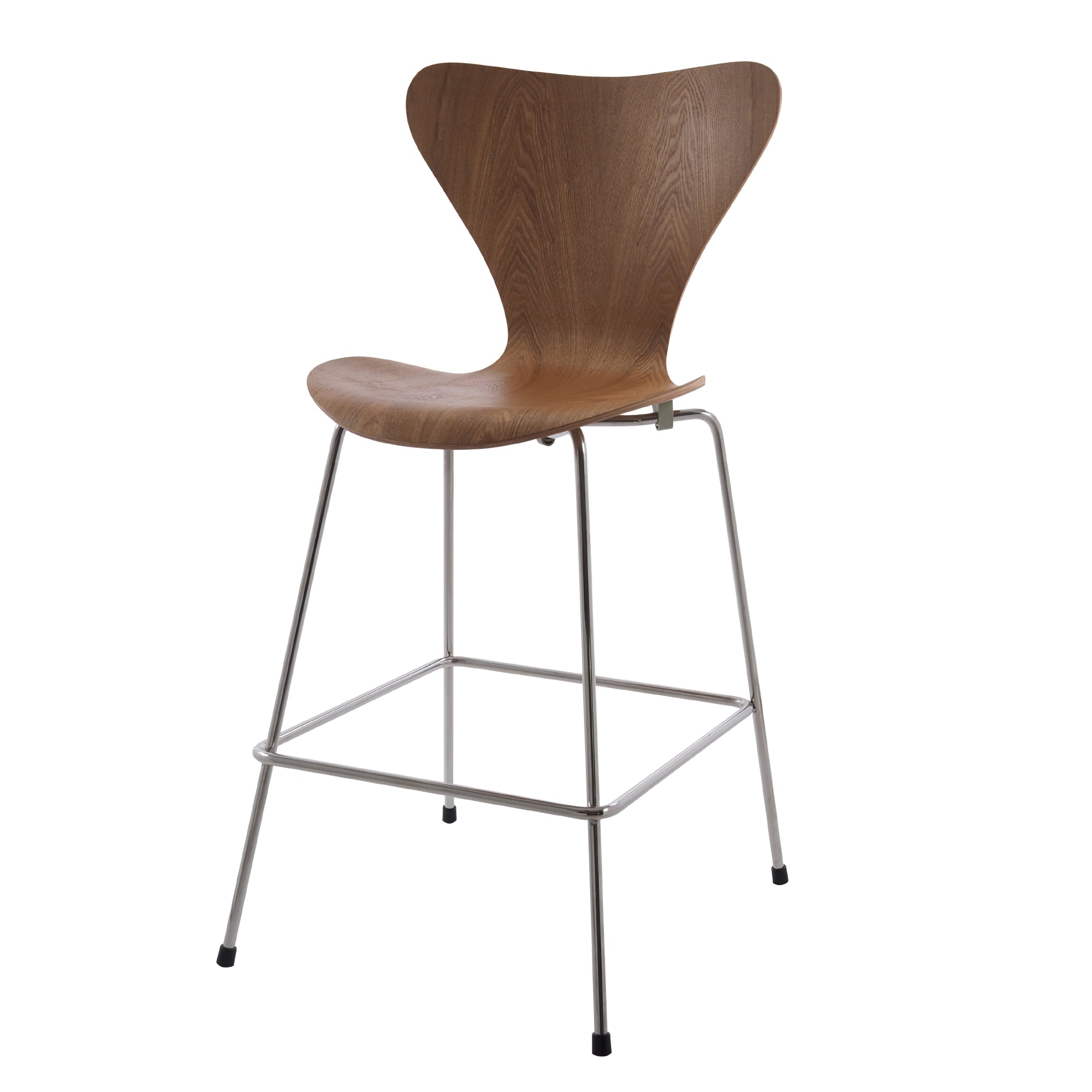 Arne Jacobsen style, Krzesło barowe Motyl serii 66cm naturalny