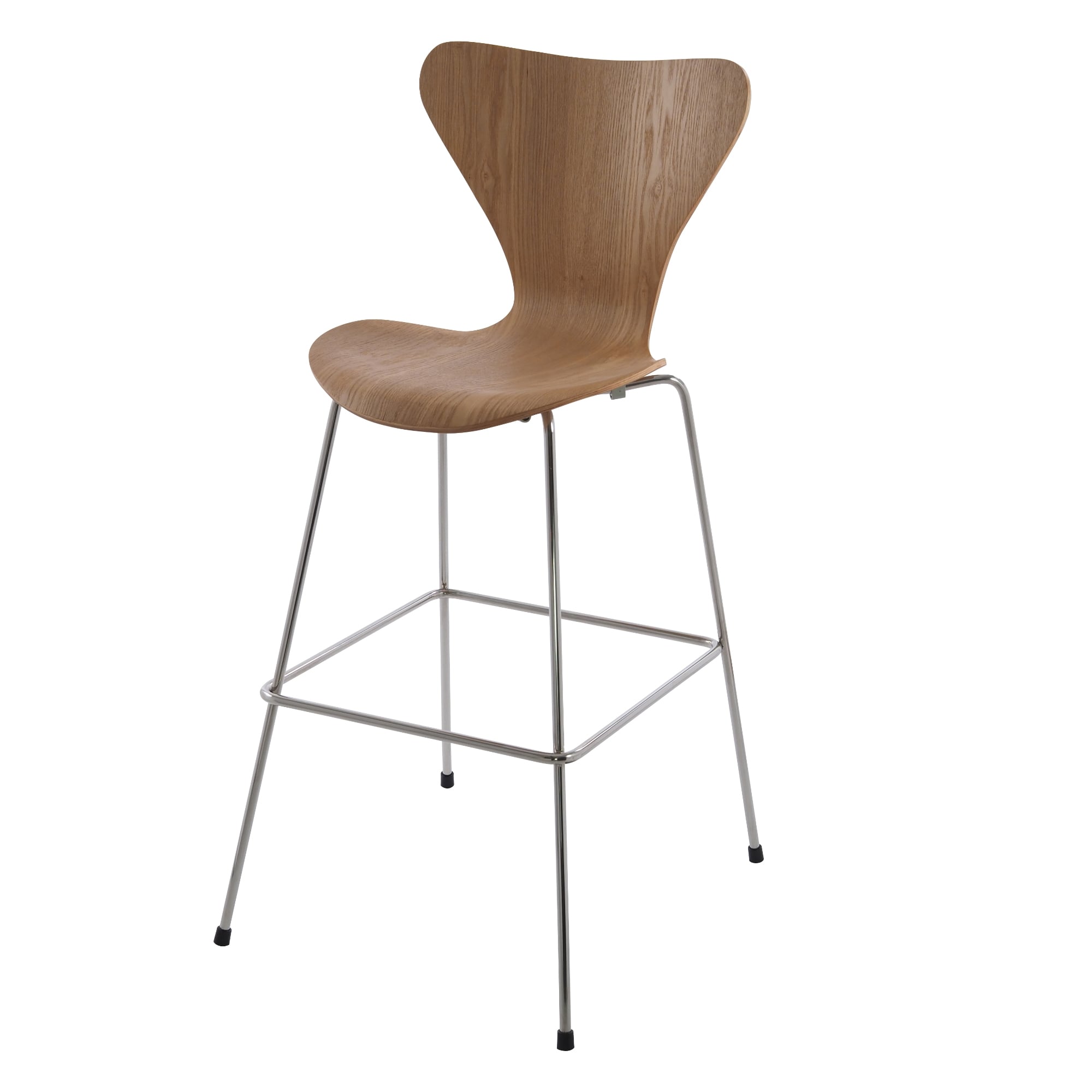Arne Jacobsen style, Krzesło barowe Motyl serii 76cm naturalny